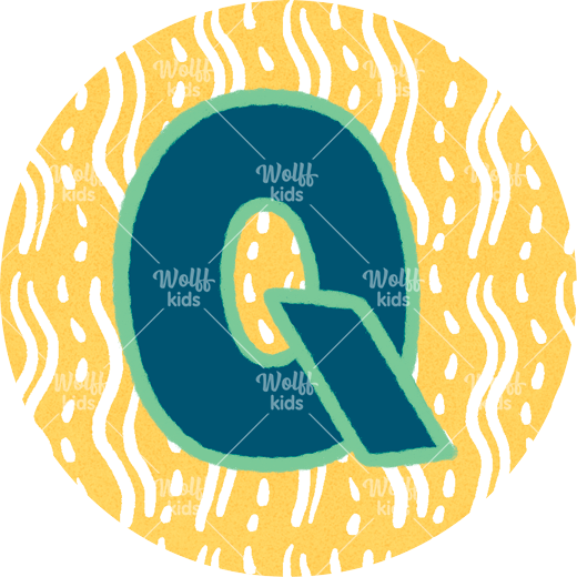 Einzelner Magnet: Q gelb, 4cm